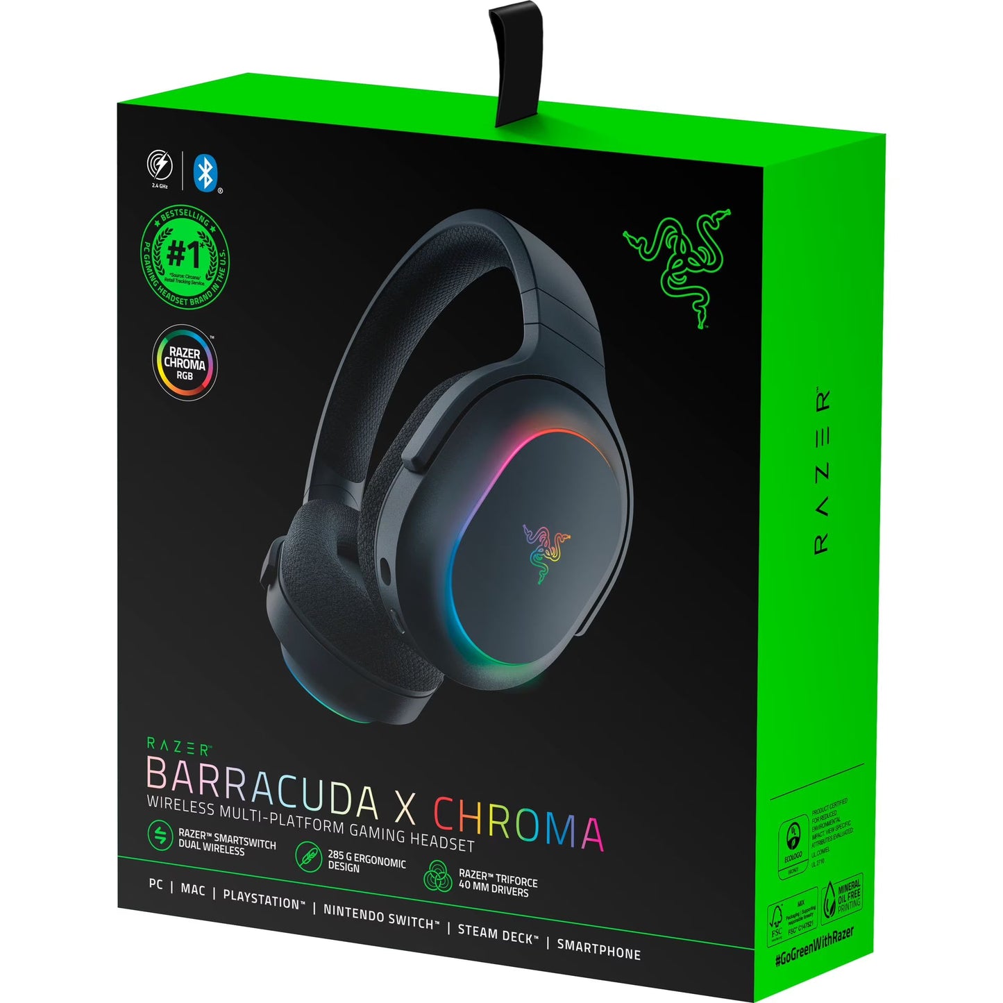 Cuffie da gioco Razer Barracuda X Chroma - Nero
