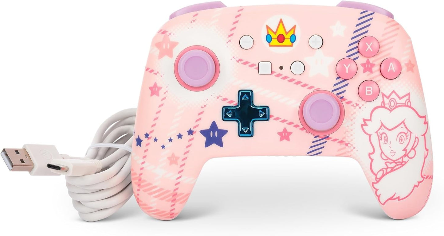 Controller wireless per Nintendo Switch - Principessa Peach (a quadri)
