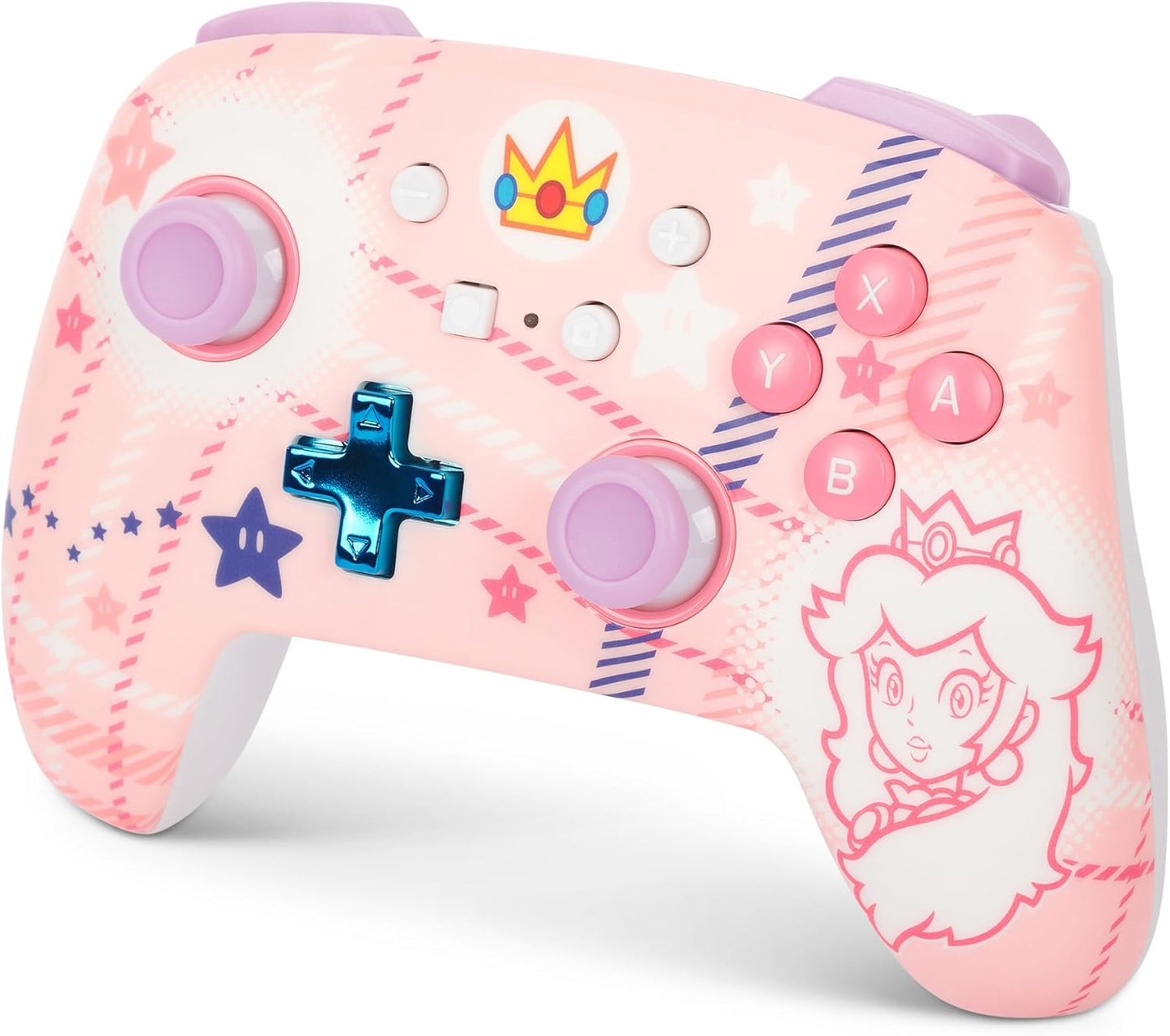 Controller wireless per Nintendo Switch - Principessa Peach (a quadri)