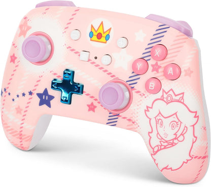 Controller wireless per Nintendo Switch - Principessa Peach (a quadri)
