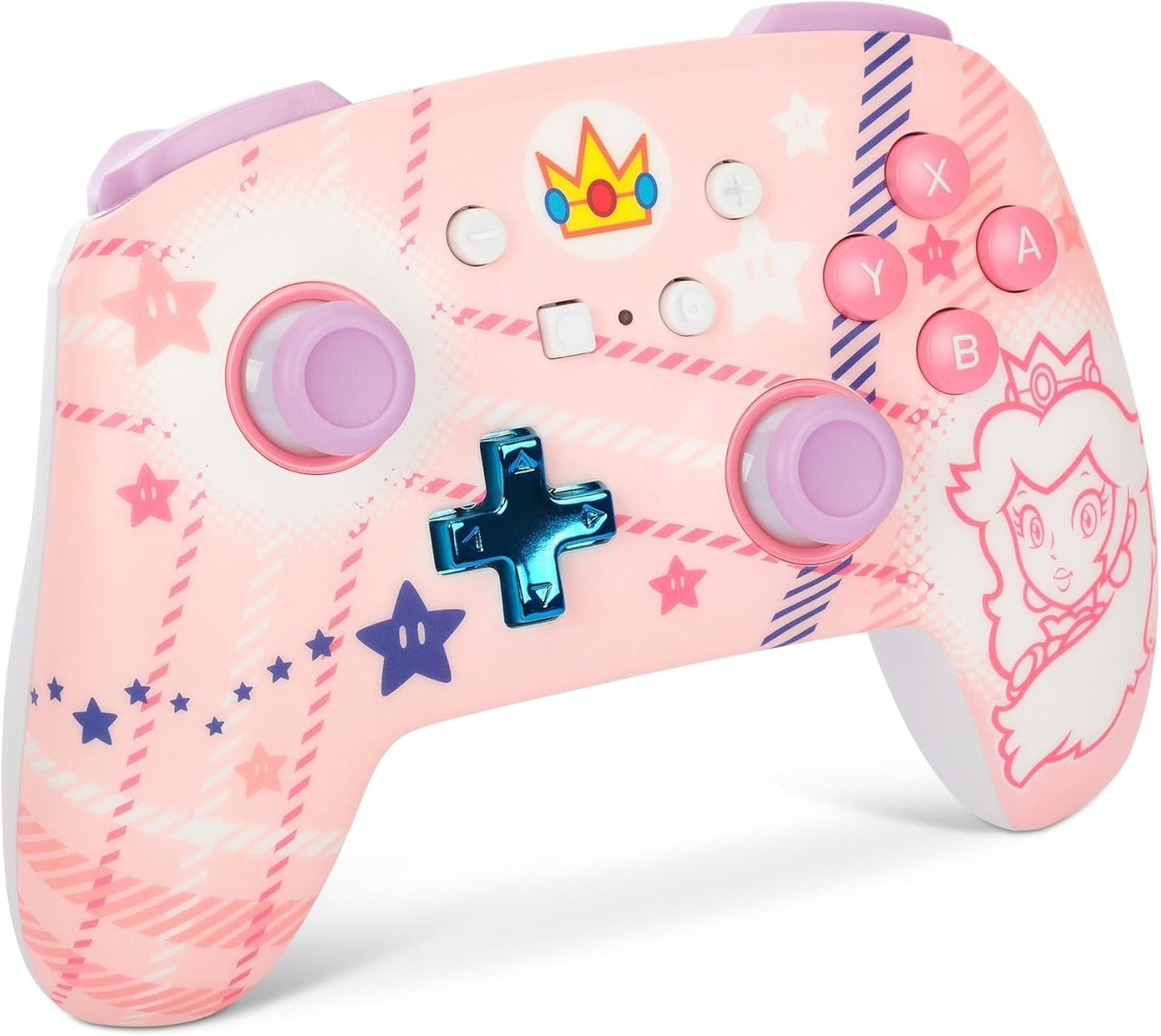 Controller wireless per Nintendo Switch - Principessa Peach (a quadri)