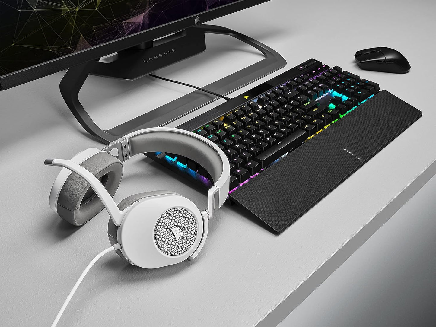 Corsair Cuffie da gioco con cavo HS65 SURROUND — Bianco